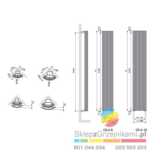 CR-A idealny do kąta grzejnik dekoracyjny