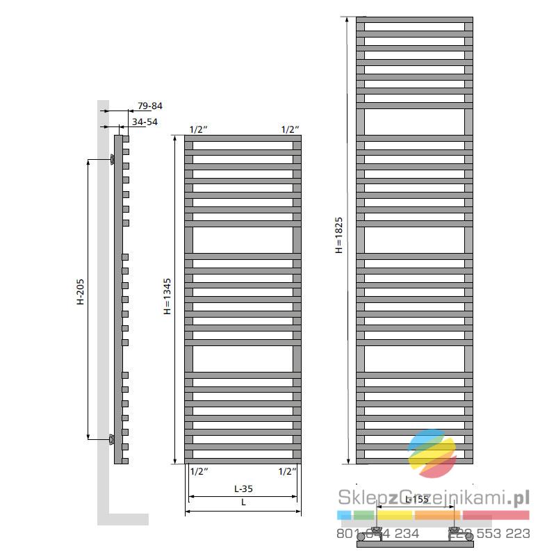 Rysunek techniczny Bathline BC