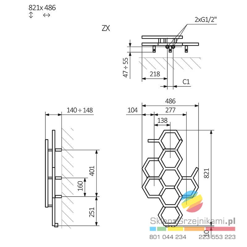 rysunek techniczny 821 x 486