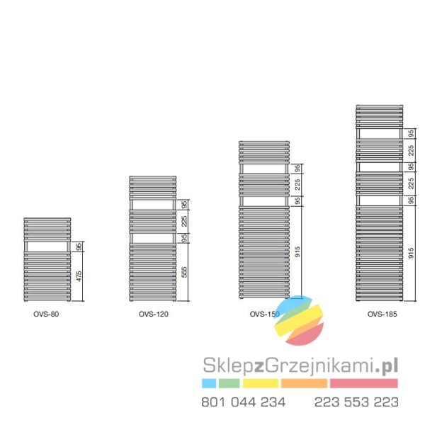 Wymiary grzejnika Ovida