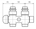 Zestaw IRSAP - termostatyczny 50 po osi prosty GZ