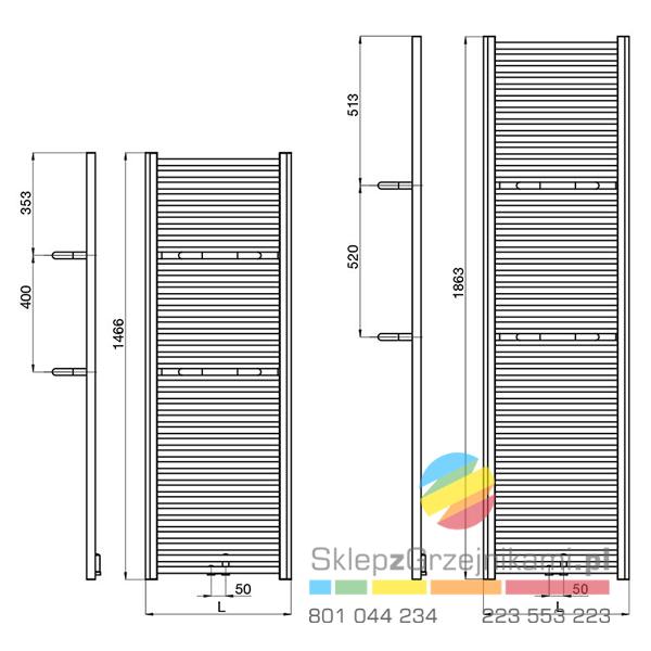 Rysunek techniczny 3 - Virando Hanger